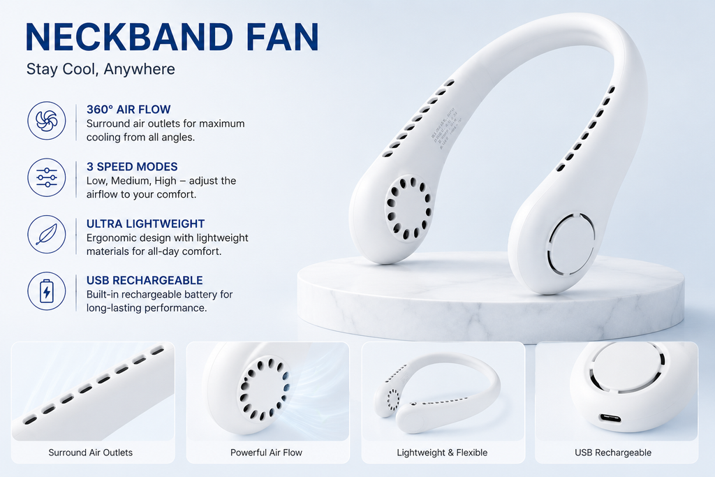 Neckband Fan – Stay Cool, Anywhere