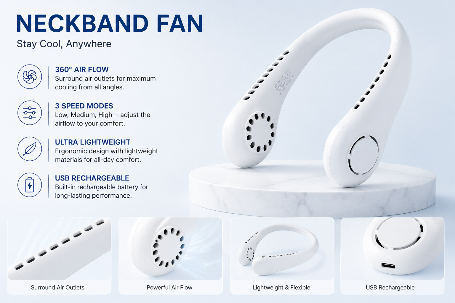 Neckband Fan – Stay Cool, Anywhere