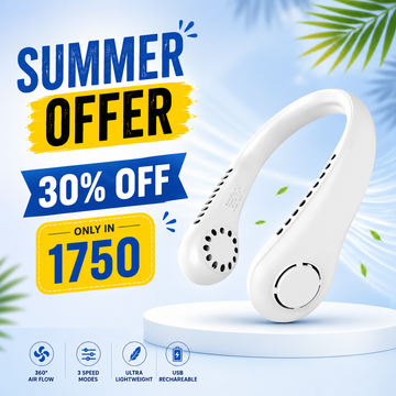 U Shape rechargeable neck fan